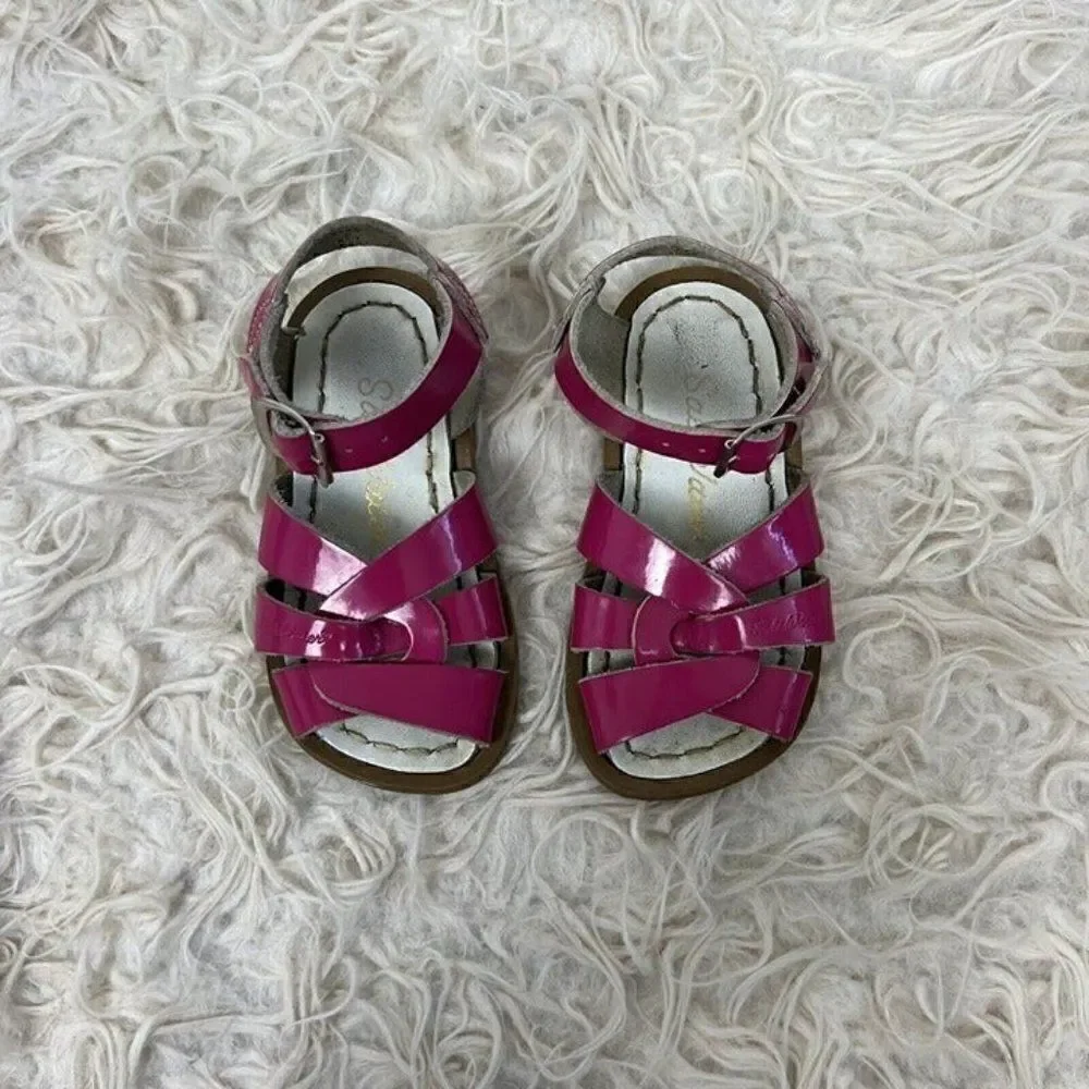 Saltwater Girls Barbie Pink Buckle Sandals Kids Size 5 Summer Shoe